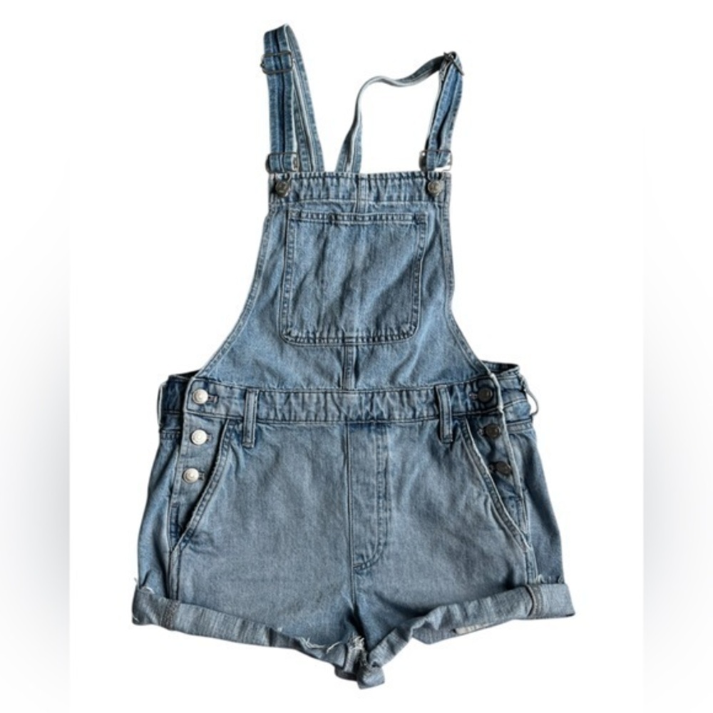 Madewell Blue Denim short overalls